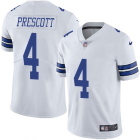 Wholesale Cheap Nike Cowboys #4 Dak Prescott White Youth Stitched NFL Vapor Untouchable Limited Jersey