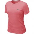 Wholesale Cheap Women's Nike Baltimore Ravens Chest Embroidered Logo T-Shirt Pink