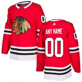 Wholesale Cheap Men\'s Adidas Blackhawks Personalized Authentic Red Home NHL Jersey