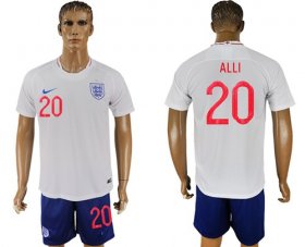 Wholesale Cheap England #20 Alli Home Soccer Country Jersey
