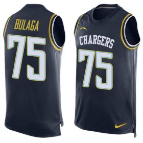 Wholesale Cheap Nike Chargers #75 Bryan Bulaga Navy Blue Team Color Men\'s Stitched NFL Limited Tank Top Jersey