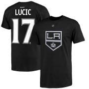 Wholesale Cheap Los Angeles Kings #17 Milan Lucic Reebok Name & Number T-Shirt Black