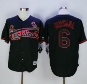 Wholesale Cheap Cardinals #6 Stan Musial Black New Cool Base Fashion Stitched MLB Jersey