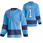 Wholesale Cheap Men's Pittsburgh Penguins #1 Casey DeSmith 2022 Blue Classics Stitched Jersey