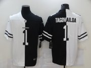 Wholesale Cheap Men's Miami Dolphins #1 Tua Tagovailoa White Black Peaceful Coexisting 2020 Vapor Untouchable Stitched NFL Nike Limited Jersey