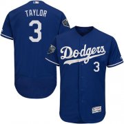 Wholesale Cheap Dodgers #3 Chris Taylor Blue Flexbase Authentic Collection 2018 World Series Stitched MLB Jersey