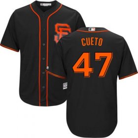 Wholesale Cheap Giants #47 Johnny Cueto Black New Cool Base Alternate Stitched MLB Jersey