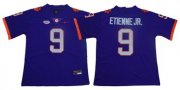 Wholesale Cheap Men's Nike Clemson Tigers #9 Travis Etienne Jr Purple Team Color 2019 New Limited Football Jersey