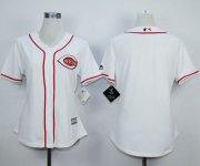 Wholesale Cheap Reds Blank White Home Women's Stitched MLB Jersey