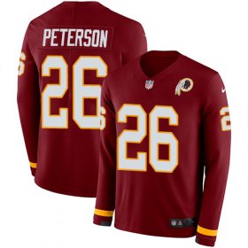 Wholesale Cheap Nike Redskins #26 Adrian Peterson Burgundy Red Team Color Men\'s Stitched NFL Limited Therma Long Sleeve Jersey