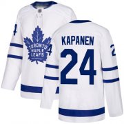 Wholesale Cheap Adidas Maple Leafs #24 Kasperi Kapanen White Road Authentic Stitched NHL Jersey
