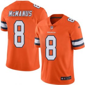 Wholesale Cheap Nike Broncos #8 Brandon McManus Orange Men\'s Stitched NFL Limited Rush Jersey