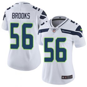 Wholesale Cheap Nike Seahawks #56 Jordyn Brooks White Women\'s Stitched NFL Vapor Untouchable Limited Jersey