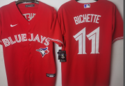 Cheap Men's Toronto Blue Jays #11 Bo Bichette Red Cool Base Stitched Jersey
