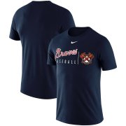 Wholesale Cheap Atlanta Braves Nike MLB Logo Practice T-Shirt Navy