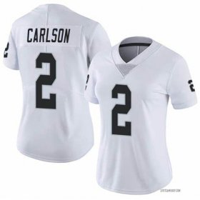 Wholesale Cheap Women\'s Las Vegas Raiders #2 Daniel Carlson White Vapor Untouchable Limited Stitched Jersey(Run Small)