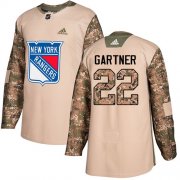 Wholesale Cheap Adidas Rangers #22 Mike Gartner Camo Authentic 2017 Veterans Day Stitched NHL Jersey