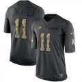 Wholesale Cheap Nike Eagles #11 Carson Wentz Black Youth Stitched NFL Limited 2016 Salute to Service Jersey