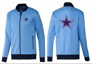 Wholesale Cheap NFL Dallas Cowboys Team Logo Jacket Light Blue