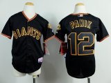 Wholesale Cheap Giants #12 Joe Panik Black Cool Base Stitched Youth MLB Jersey