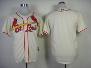 Wholesale Cheap Cardinals Blank Cream Cool Base Stitched MLB Jersey