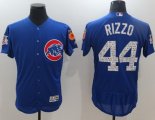Wholesale Cheap Cubs #44 Anthony Rizzo Blue 2017 Spring Training Authentic Flex Base Stitched MLB Jersey