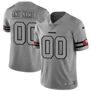 Wholesale Cheap San Francisco 49ers Custom Men's Nike Gray Gridiron II Vapor Untouchable Limited NFL Jersey