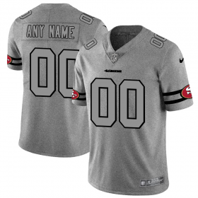 Wholesale Cheap San Francisco 49ers Custom Men\'s Nike Gray Gridiron II Vapor Untouchable Limited NFL Jersey
