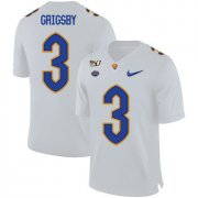 Wholesale Cheap Pittsburgh Panthers 3 Nicholas Grigsby White 150th Anniversary Patch Nike College Football Jersey