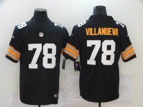 Wholesale Cheap Men\'s Pittsburgh Steelers #78 Alejandro Villanueva Black 2017 Vapor Untouchable Stitched NFL Nike Throwback Limited Jersey