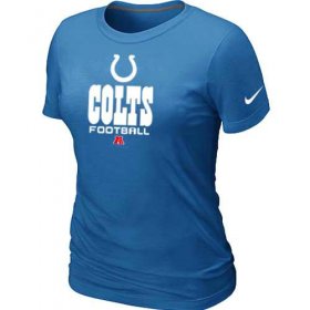 Wholesale Cheap Women\'s Nike Indianapolis Colts Critical Victory NFL T-Shirt Light Blue