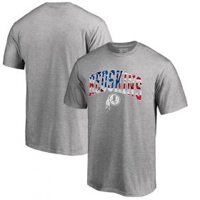 Wholesale Cheap Men\'s Washington Redskins Pro Line by Fanatics Branded Heathered Gray Banner Wave T-Shirt
