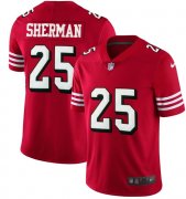 Wholesale Cheap Nike 49ers #25 Richard Sherman Red Team Color Men's Stitched NFL Vapor Untouchable Limited II Jersey