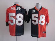 Wholesale Cheap Nike Broncos #58 Von Miller Orange/Navy Blue Men's Stitched NFL Elite Split Jersey