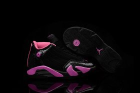 Wholesale Cheap Air Jordan 14 Kid Shoes Black/pink
