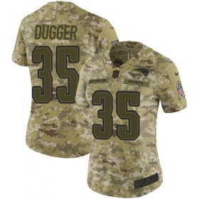 Wholesale Cheap Nike Patriots #35 Kyle Dugger Camo Women\'s Stitched NFL Limited 2018 Salute To Service Jersey