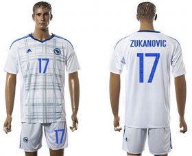 Wholesale Cheap Bosnia Herzegovina #17 Zukanovic Away Soccer Country Jersey