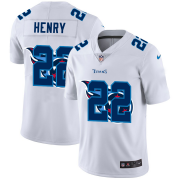 Wholesale Cheap Tennessee Titans #22 Derrick Henry White Men's Nike Team Logo Dual Overlap Limited NFL Jersey