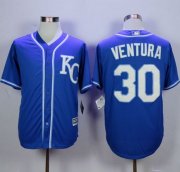 Wholesale Cheap Royals #30 Yordano Ventura Blue Alternate 2 New Cool Base Stitched MLB Jersey