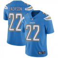 Wholesale Cheap Nike Chargers #22 Justin Jackson Electric Blue Alternate Men's Stitched NFL Vapor Untouchable Limited Jersey