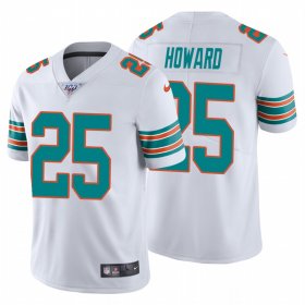 Wholesale Cheap Nike Dolphins #25 Xavien Howard White Alternate Men\'s Stitched NFL 100th Season Vapor Untouchable Limited Jersey