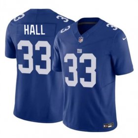 Cheap Men\'s New York Giants #33 Hassan Hall Blue 2023 F.U.S.E. Vapor Untouchable Limited Football Stitched Jersey