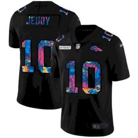 Wholesale Cheap Men\'s Denver Broncos #10 Jerry Jeudy Crucial Catch Black Jersey