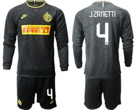 Wholesale Cheap Inter Milan #4 J.Zanetti Third Long Sleeves Soccer Club Jersey