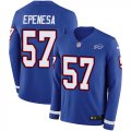 Wholesale Cheap Nike Bills #57 A.J. Epenesas Royal Blue Team Color Men's Stitched NFL Limited Therma Long Sleeve Jersey