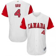 Wholesale Cheap Team Canada #4 Pete Orr White 2017 World MLB Classic Authentic Stitched MLB Jersey