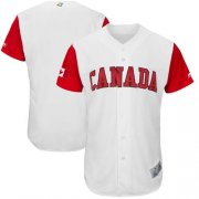 Wholesale Cheap Team Canada Blank White 2017 World MLB Classic Authentic Stitched MLB Jersey