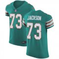 Wholesale Cheap Nike Dolphins #73 Austin Jackson Aqua Green Alternate Men's Stitched NFL New Elite Jersey