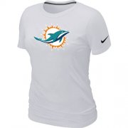 Wholesale Cheap Women's Nike Miami Dolphins Logo NFL T-Shirt White