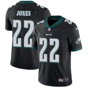 Wholesale Cheap Nike Eagles #22 Sidney Jones Black Alternate Youth Stitched NFL Vapor Untouchable Limited Jersey
